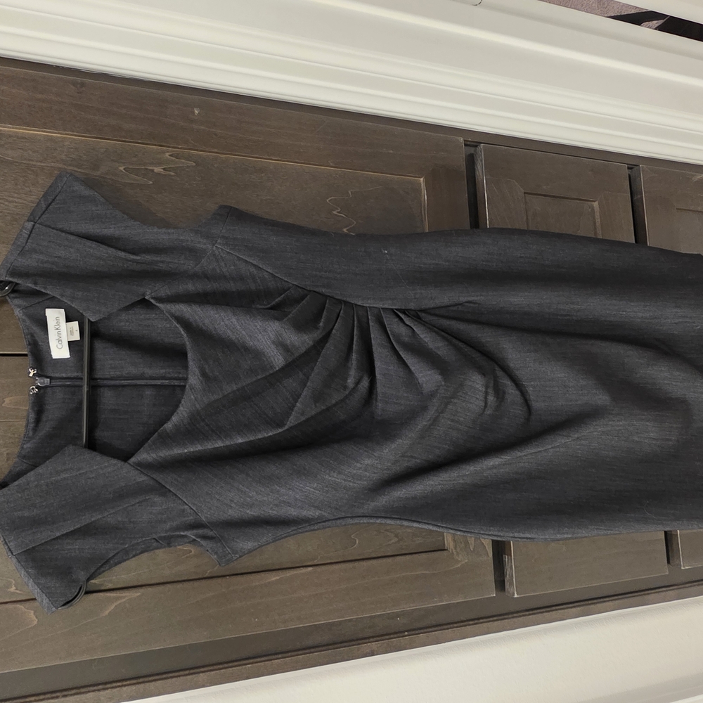 Gray Cap Sleeve Dress